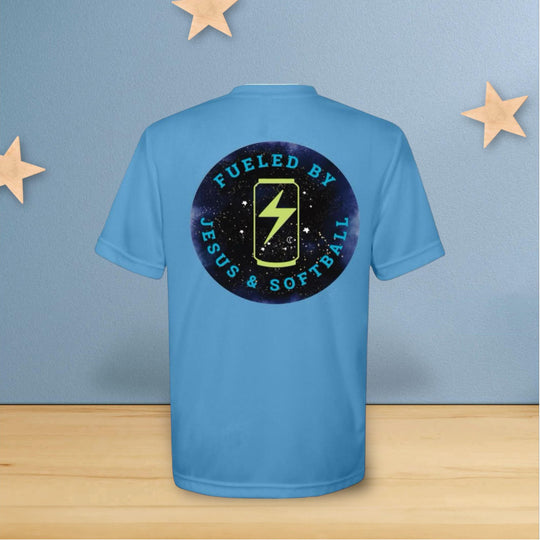 Fueled by Jesus & Softball - Youth Performance Tee