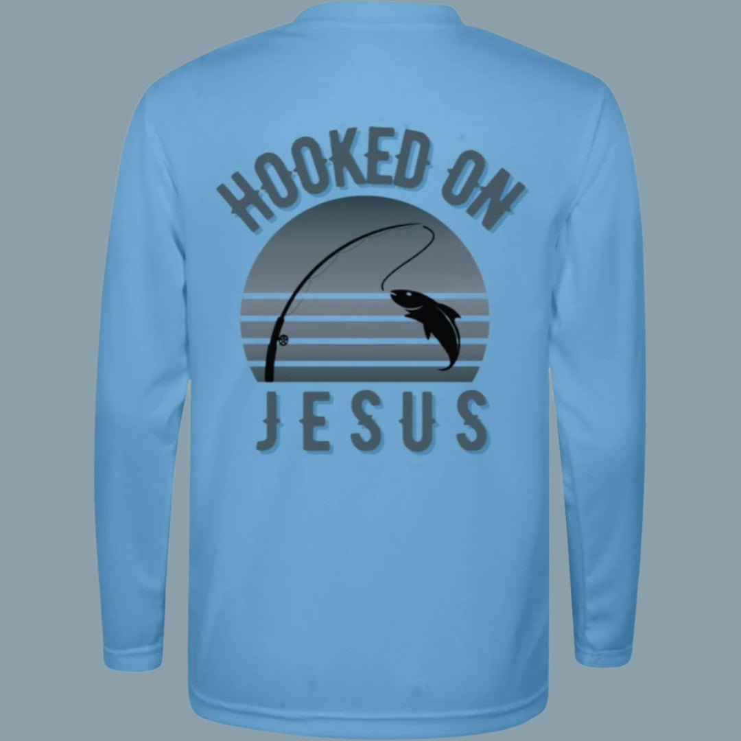 Hook on Jesus | Youth Long Sleeve Performance tee