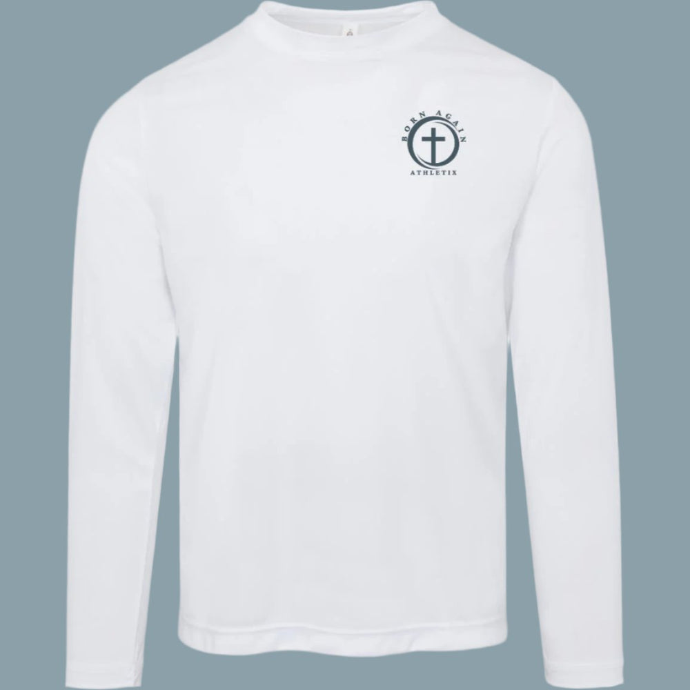 Hooked On Jesus | Adult Unisex Long Sleeve Performance Tee