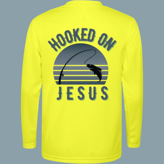 Hook on Jesus | Youth Long Sleeve Performance tee