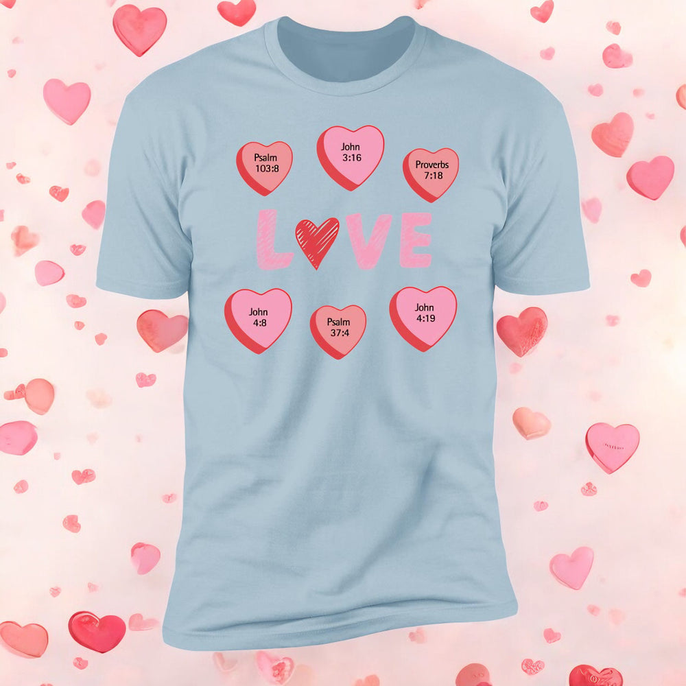 Valentine Heart Candy Verse | Adult Unisex Premium Tee