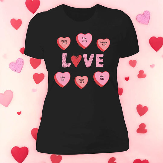 Valentine Heart Candy Verse | Women's Premium Tee