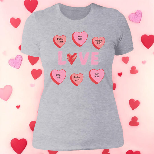 Valentine Heart Candy Verse | Women's Premium Tee