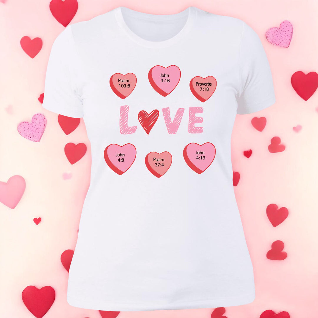 Valentine Heart Candy Verse | Women's Premium Tee