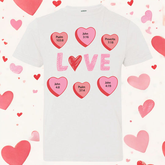 Valentine Heart Candy Verse | Youth Premium Tee