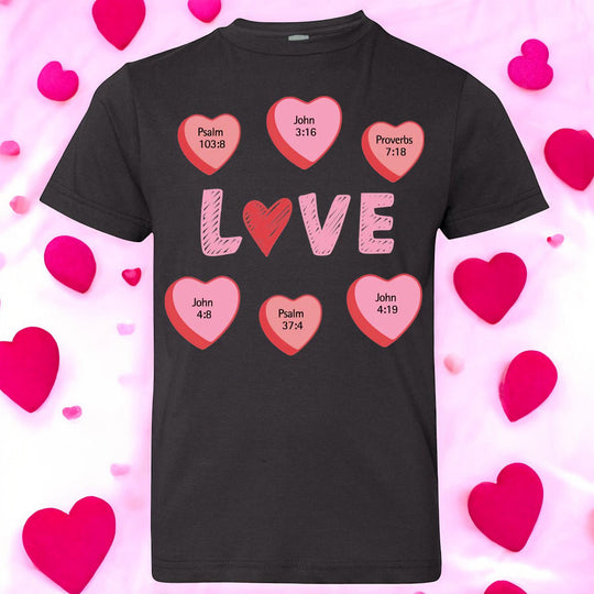 Valentine Heart Candy Verse | Youth Premium Tee