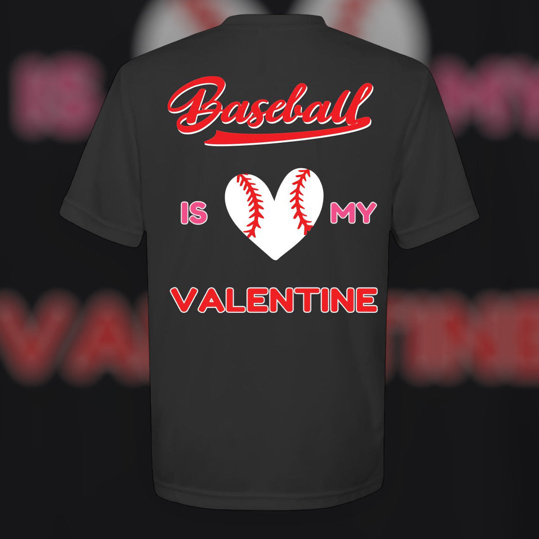 Baseball is my Valentine | Youth Moisture-Wicking Tee