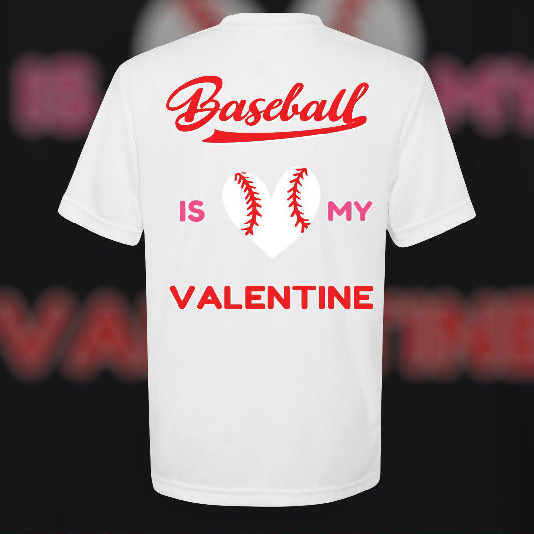 Baseball is my Valentine | Youth Moisture-Wicking Tee