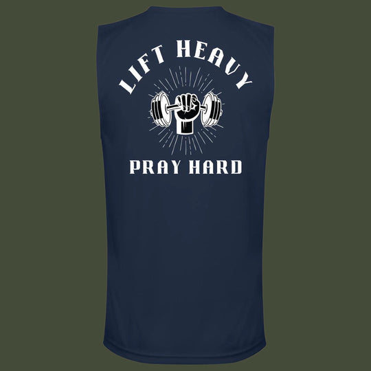 Lift Heavy Pray Hard | Men's Sleeveless Performance Tee