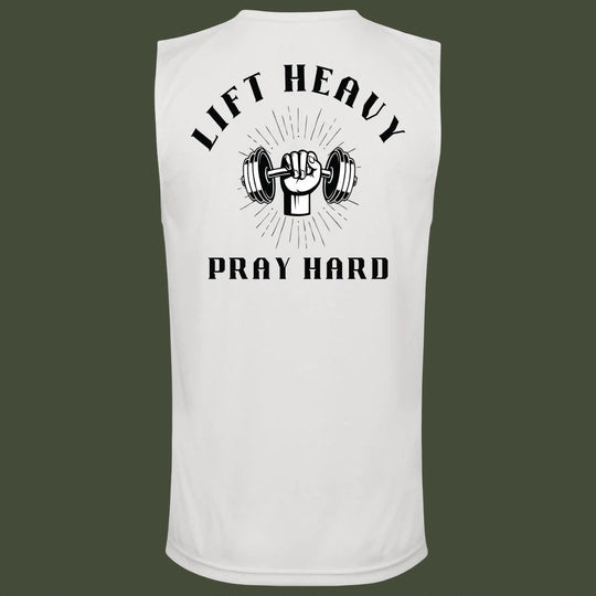 Lift Heavy Pray Hard | Men's Sleeveless Performance Tee