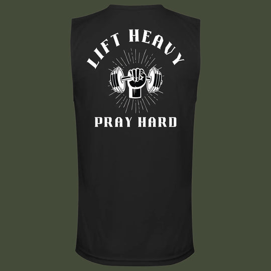 Lift Heavy Pray Hard | Men's Sleeveless Performance Tee