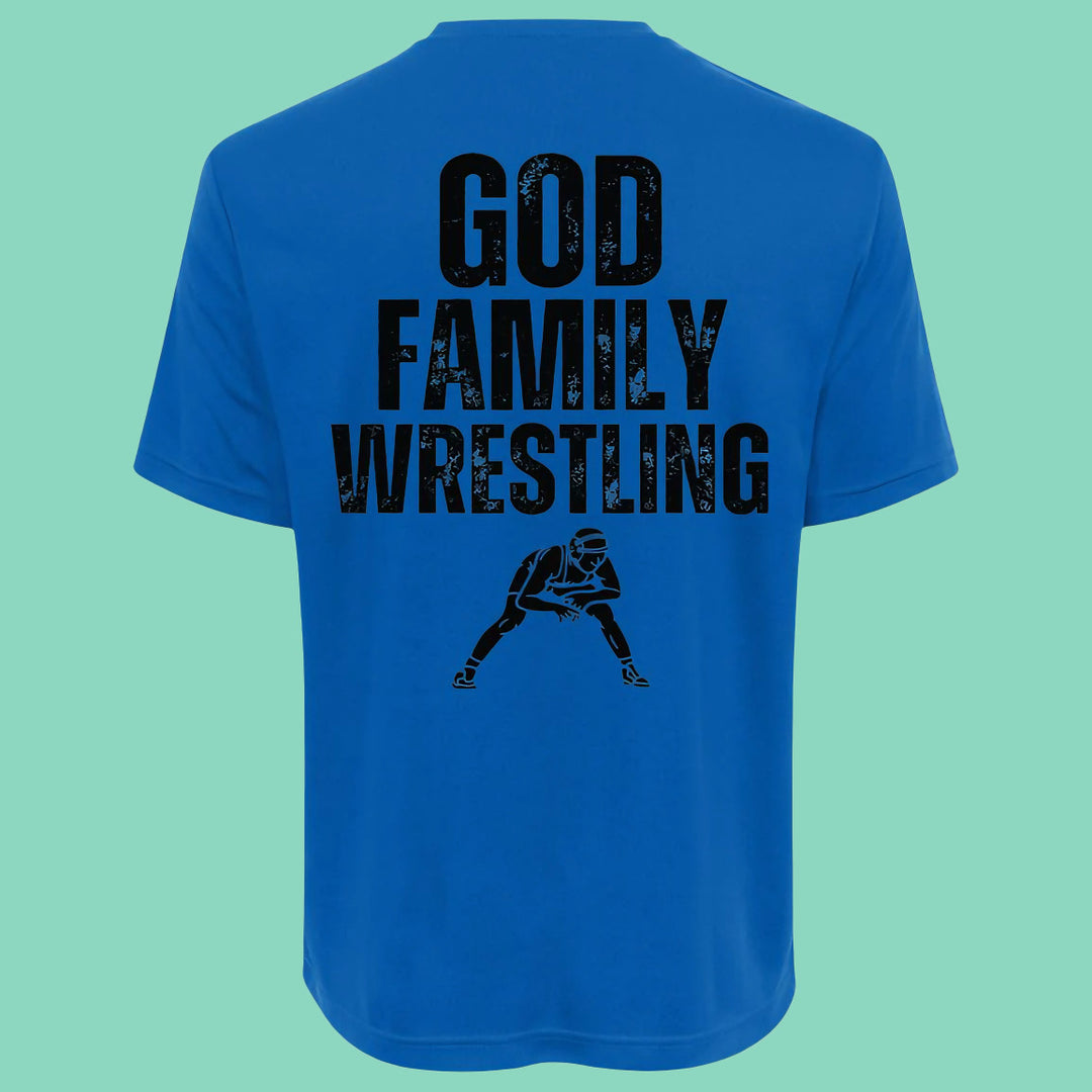 God - Family - Wrestling | Youth Moisture-Wicking Tee