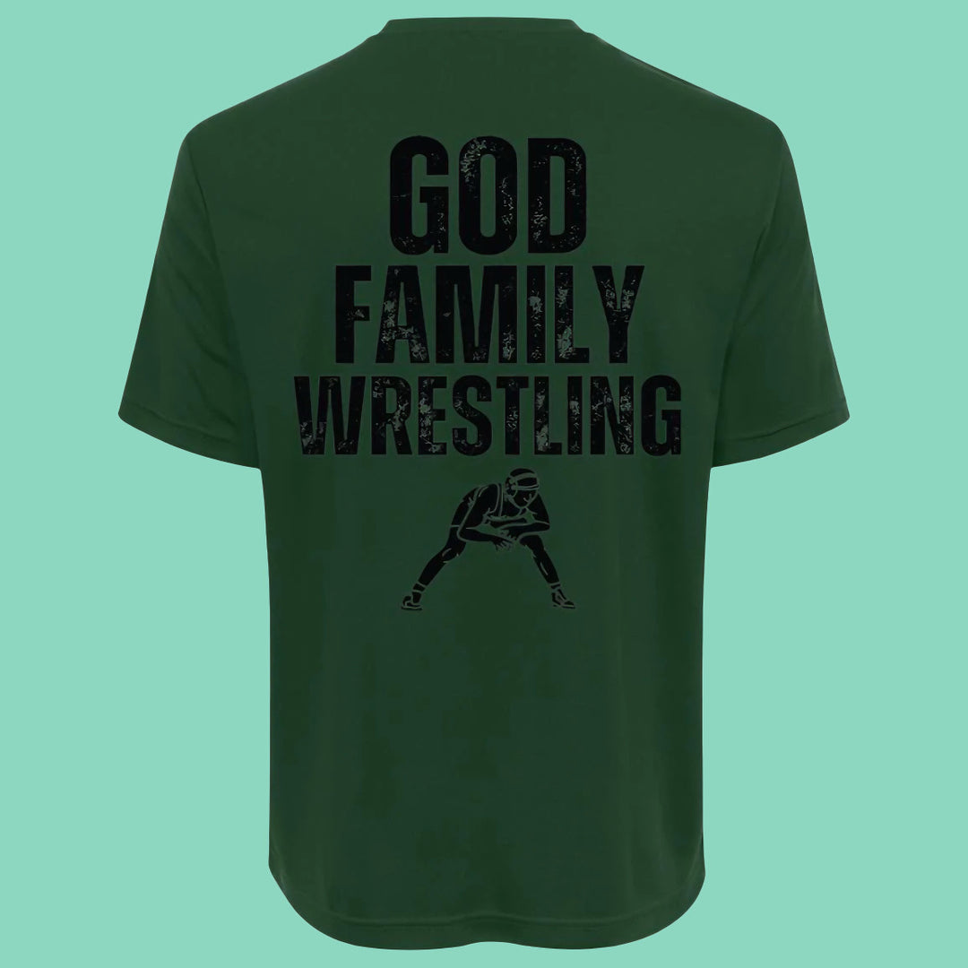 God - Family - Wrestling | Youth Moisture-Wicking Tee