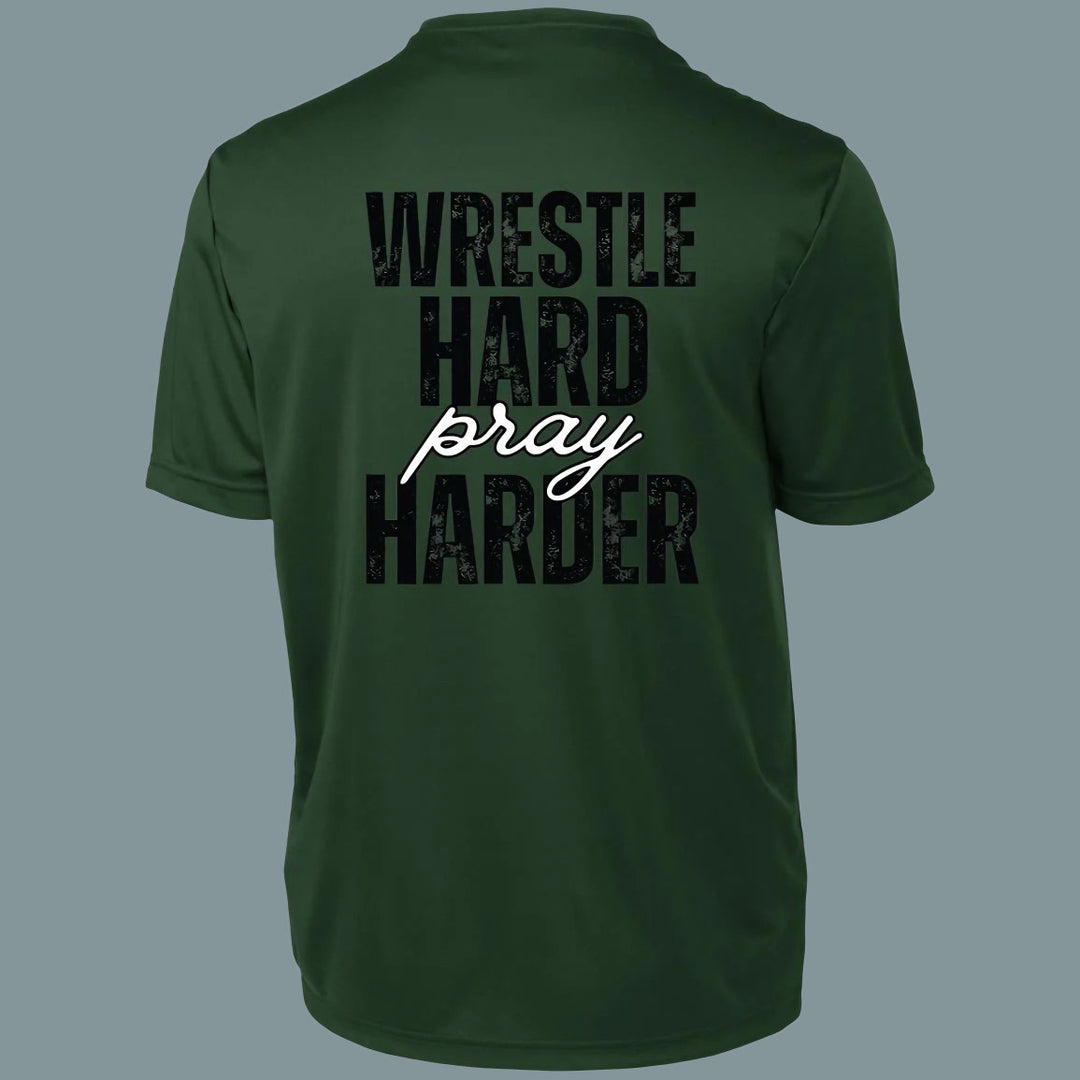 Wrestle Hard. Pray Harder. | Youth Moisture-Wicking Tee