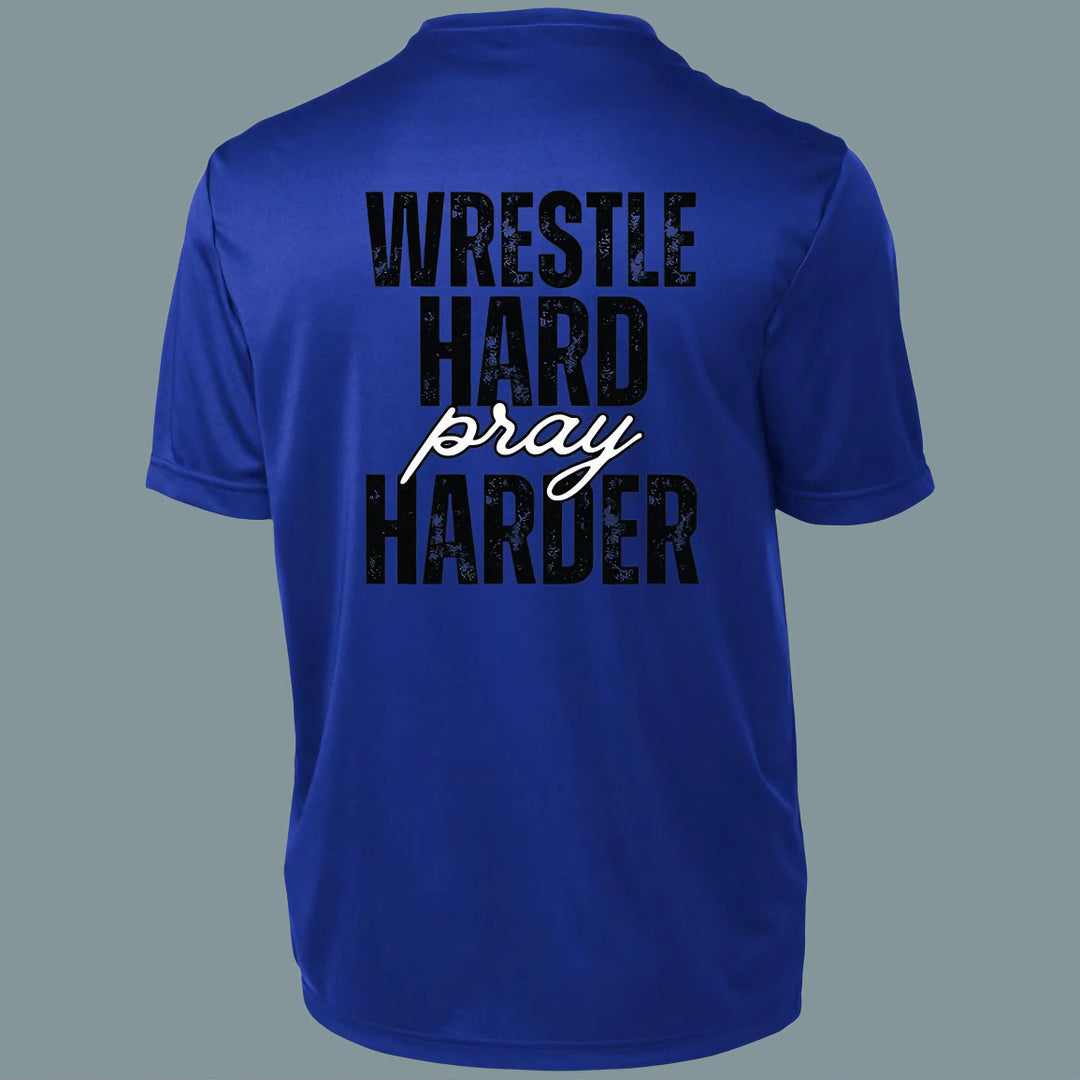 Wrestle Hard. Pray Harder. | Youth Moisture-Wicking Tee