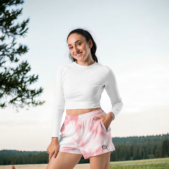Women’s Athletic Shorts (Pink & White)