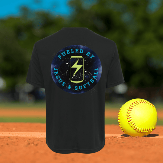 Fueled by Jesus & Softball | Youth Softball Performance Tee