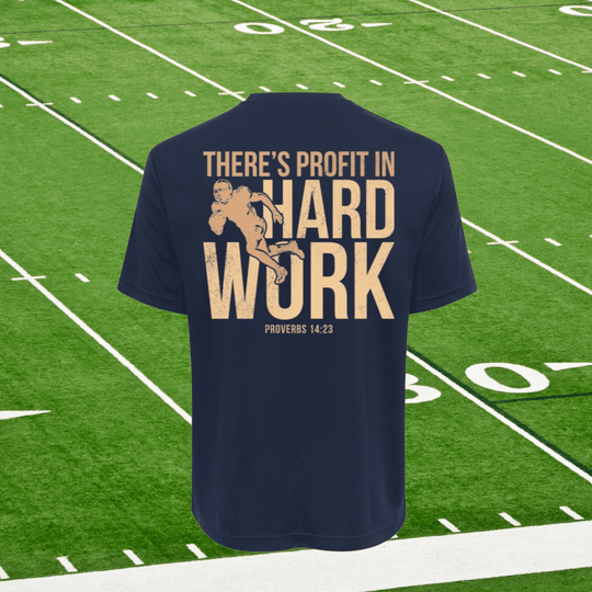 Profit in Hard Work | Youth Football Performance Tee
