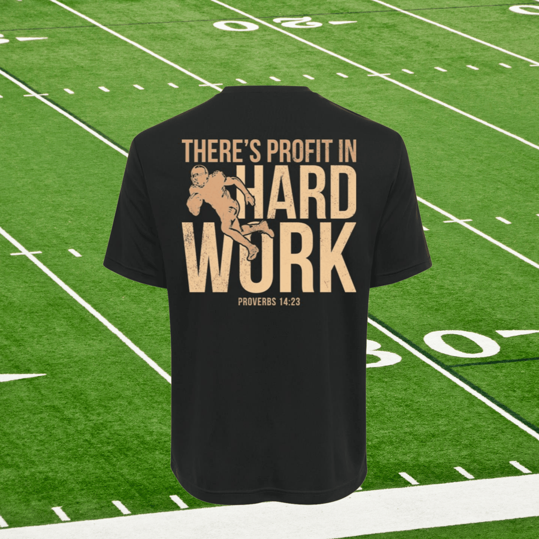 Profit in Hard Work | Youth Football Performance Tee