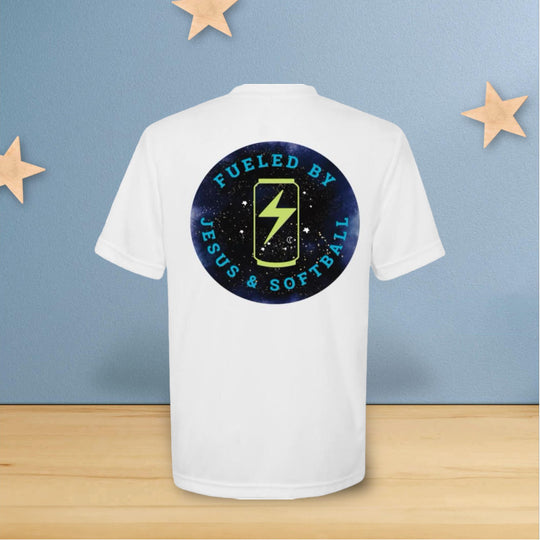 Fueled by Jesus & Softball - Youth Performance Tee