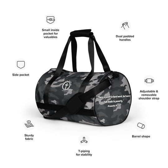 Born Again Athletix Gym Bag - Gray Camo