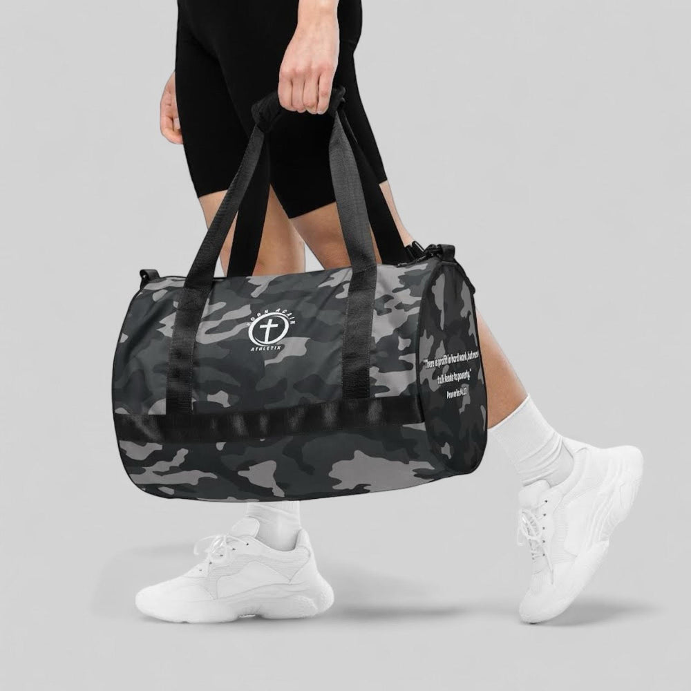 Born Again Athletix Gym Bag - Gray Camo